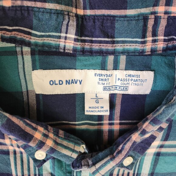 Teal Plaid Slim Fit Shirt - Picture 3 of 6